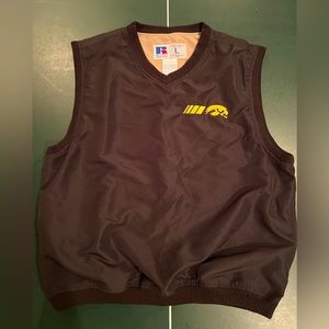 Men's Iowa Hawkeyes Vest Jacket - Retro Russell Athletic Gear - Size Large